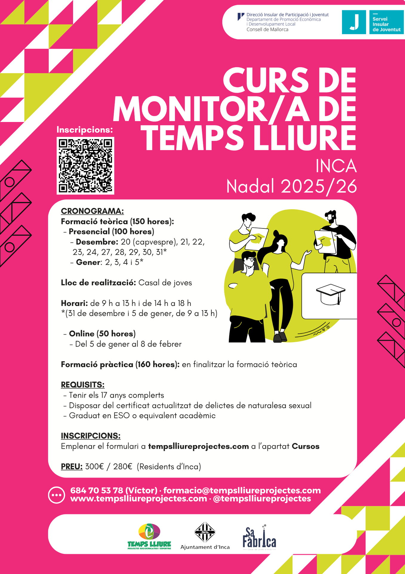 Curs de Monitor/a de Temps Lliure - Inca (Nadal 2025/26)