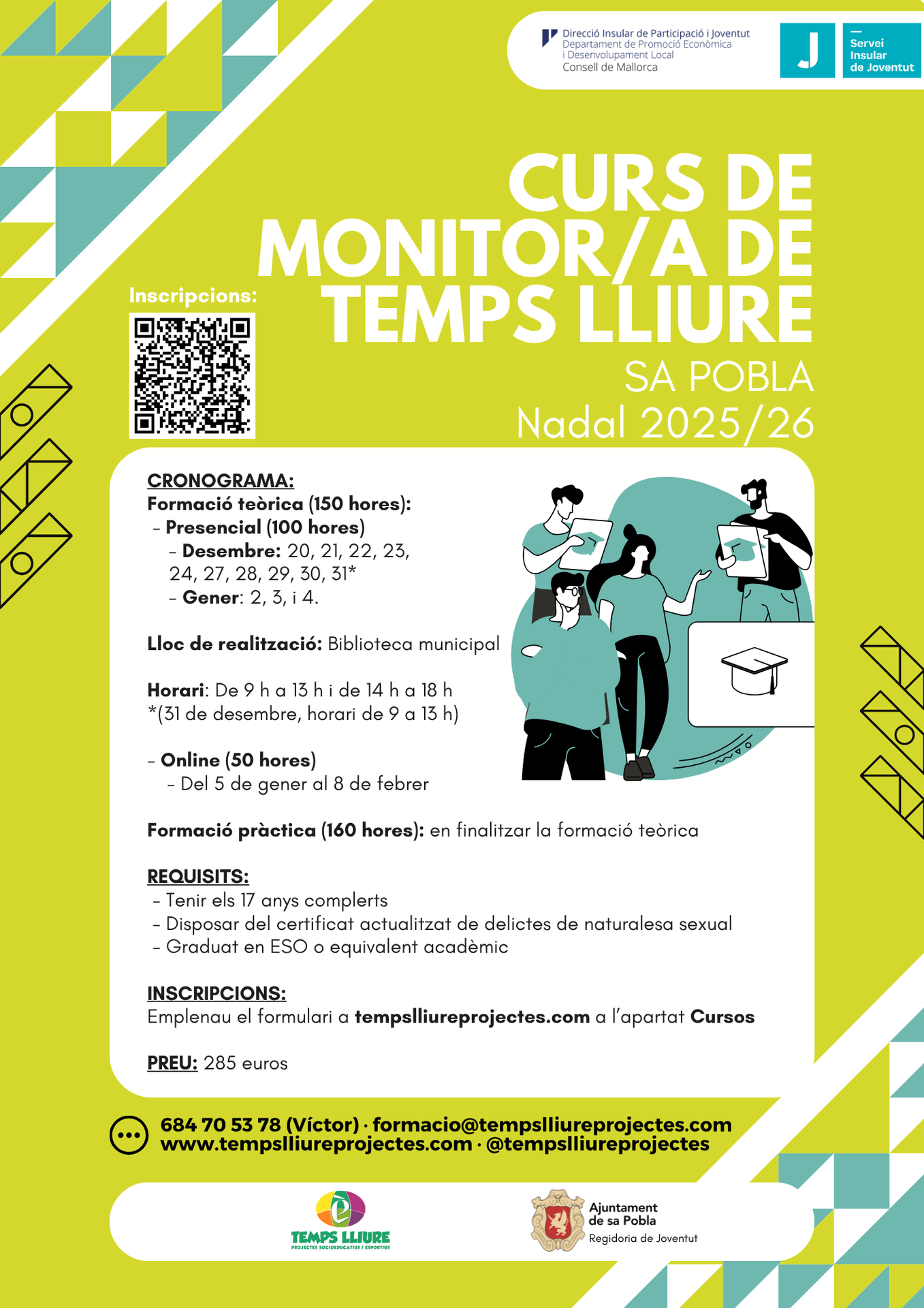 Curso de Monitor/a de Tiempo Libre - Sa Pobla (Navidad 2025/26)